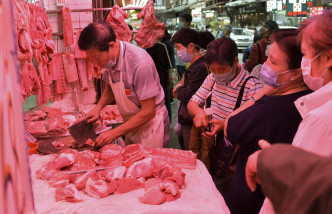 豬肉價格稍微回落。資料圖片