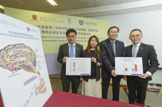 左起：助理教授张继辉，荣誉临床助理教授林少萍，荣润国，莫仲棠。