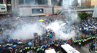 2014年香港爆发占领行动，交通堵塞。资料图片