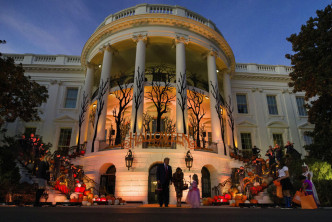 美国白宫布置。AP