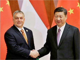 匈牙利總理與中國國家主席習近平會面，兩國關係密切。網圖