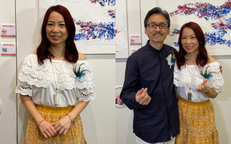 Kawaii今日到葵涌出席「爱、关怀、幸福」三人展览。
