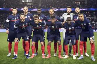 法國是去屆世界盃冠軍，爭取來年衛冕。 AP