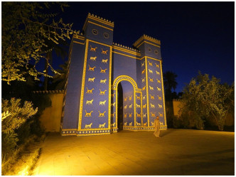 巴比倫古城中的伊什塔爾城門。AP