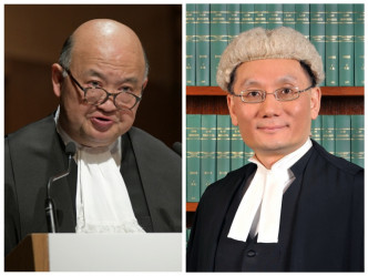 3位獲委任為國安法官包括馬道立(左)及張舉能(右)。