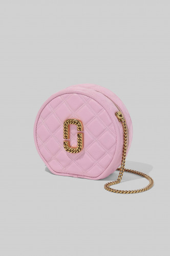 Marc Jacobs粉红色车綫圆形手袋/原价$4,390、折后/$2,195。（新城市广场）