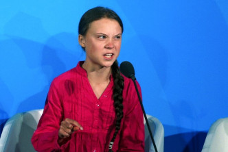 瑞典環保少女通貝里(Greta Thunberg)。AP圖片