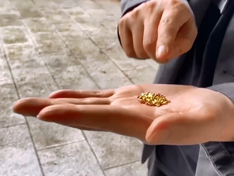 黄金大米每粒重约0.5克。影片截图