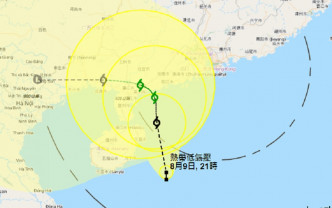 天文台预测路径。