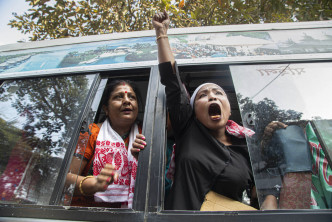 印度示威反對《公民身份法》。AP