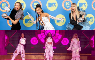 女子組合Little Mix四缺一，成員Jesy因病缺席。三女當晚做主持、攞獎加表演，十分活躍。