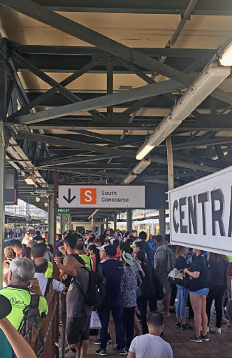 澳洲悉尼大火导致过百班列车延误。网上图片