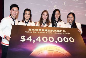 香港體育學院為表揚一眾得獎運動員，舉行亞運會獎勵計畫頒獎禮。