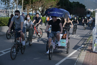 大埔出現單車人潮