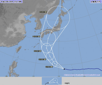 「飞燕」下周二或登陆大阪地区。日本气象厅