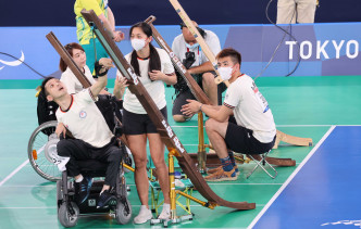 硬地滚球方面，何宛淇、谢德桦在铜牌赛失手。 香港残疾人奥委会暨伤残人士体育协会图片