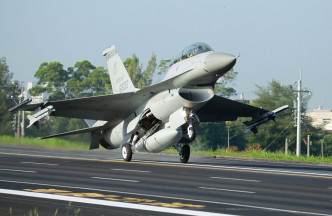 台灣的F16戰機。AP圖片