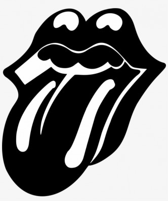 滚石乐队将红唇伸脷的标志，改成黑色悼念Charlie。