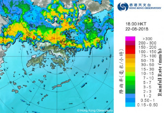 一道強雷雨帶影響香港。
