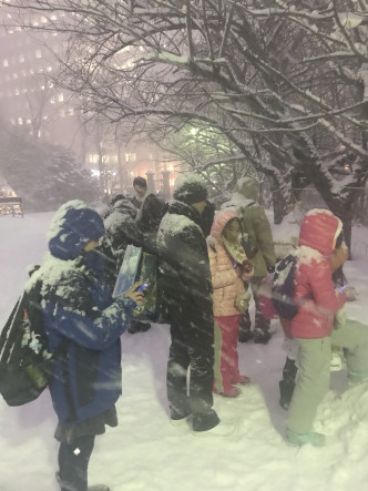 日本海沿岸地区带来暴雪。网上图片