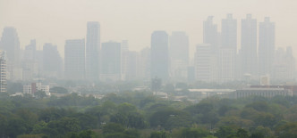 曼谷空氣污染嚴重。AP圖片