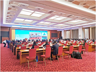 全國港澳研究會以視頻連線方式，在北京、香港和澳門舉行專題研討會。張言天攝