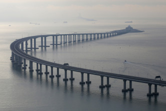 「港珠澳大桥」将于明日正式通车。AP