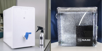 納米及先進材料研發院研發的「集中式納米氣泡表面清潔消毒系統」。政府新聞處