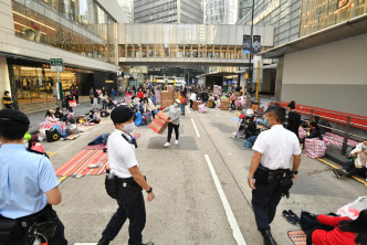 警方加强对外佣聚集巡查。