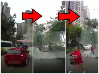 女事主成功截停车辆，并夺回手袋离开。Wing Chau 「小心驾驶（讨论别人驾驶态度）」facebook群组