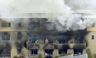 日本「京都动画」工作室于18日遭41岁疑犯青叶真司纵火。AP图