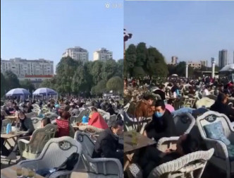 四川广元近日有大量民众聚集。网上图片