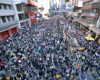 网民在去年12月8日发起大游行。 资料图片