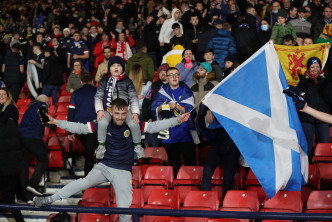 蘇格蘭球迷入場打氣。 Reuters