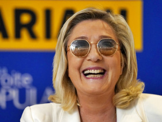 法國極右領袖瑪琳‧勒龐。AP圖片