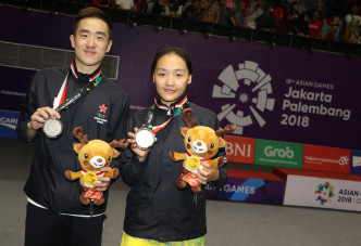 鄧俊文/謝影雪贏下一八亞運混雙銀牌。資料圖片