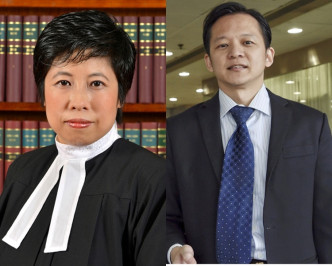 裁判官何丽明(左)；辩方律师侯振辉(右)。 资料图片