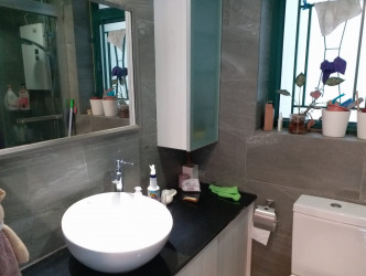 浴室設大鏡，方便梳洗及整理儀容之餘，更有助延伸空間感。