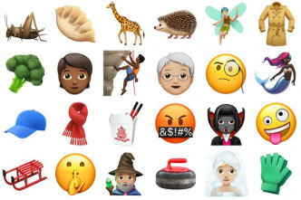 iPhone推超过200个新Emoji，「粗口嬲嬲」吸血僵尸等登场。网上图片