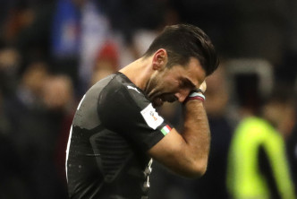 意大利60年來首缺席決賽周，保方含淚告別。AP
