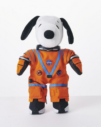 史努比公仔被穿上太空服为登月作准备。AP