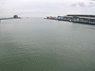 氹仔北安碼頭海面平靜。澳門海事及水務局實時圖片