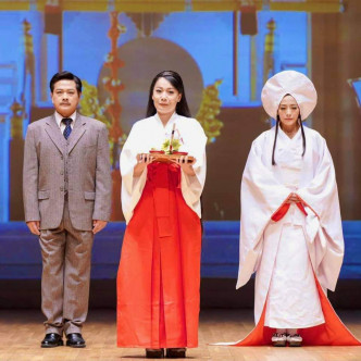 （左起）李润祺、关凯珊及焦媛在剧中扮相