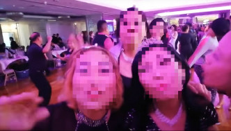 網上流傳片段有顧客在酒樓無戴口罩勁歌熱舞。網上圖片
