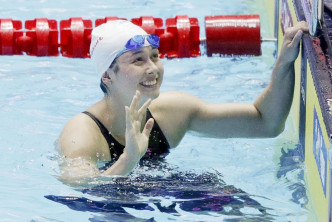 林郑月娥祝贺何诗蓓在东京奥运为香港夺得奖牌。 AP图