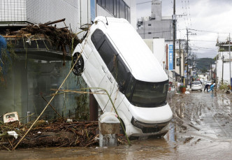 九州人吉市灾情严重。AP图片