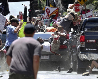 菲爾茨當日集會騷亂中駕車撞人導致1死29傷。AP