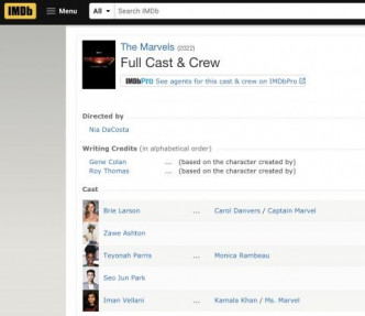 美国电影网站IMDb将朴叙俊加入《Marvel队长2》的演出名单。