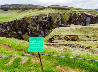 冰岛现已暂时封闭该景点，以作保育。网图