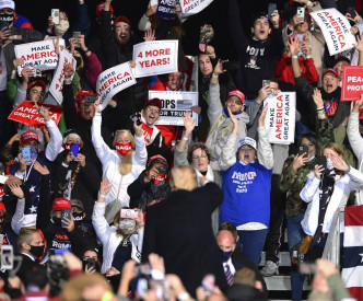 特朗普出席竞选大会。AP图片